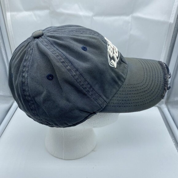 Bud Light Logo Tattered Worn Faded Gray Cap Hat Flex-Fit Stretch OSFM - Picture 3 of 11